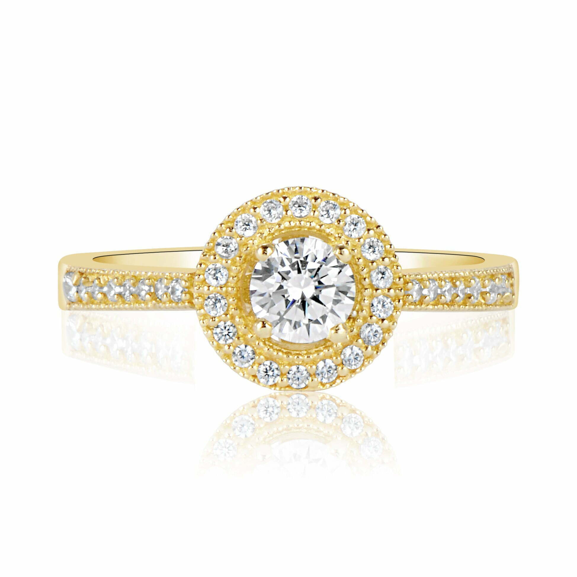 טבעת אירוסין מעוצבת יוקרתית זהב צהוב לינוי LINOY
