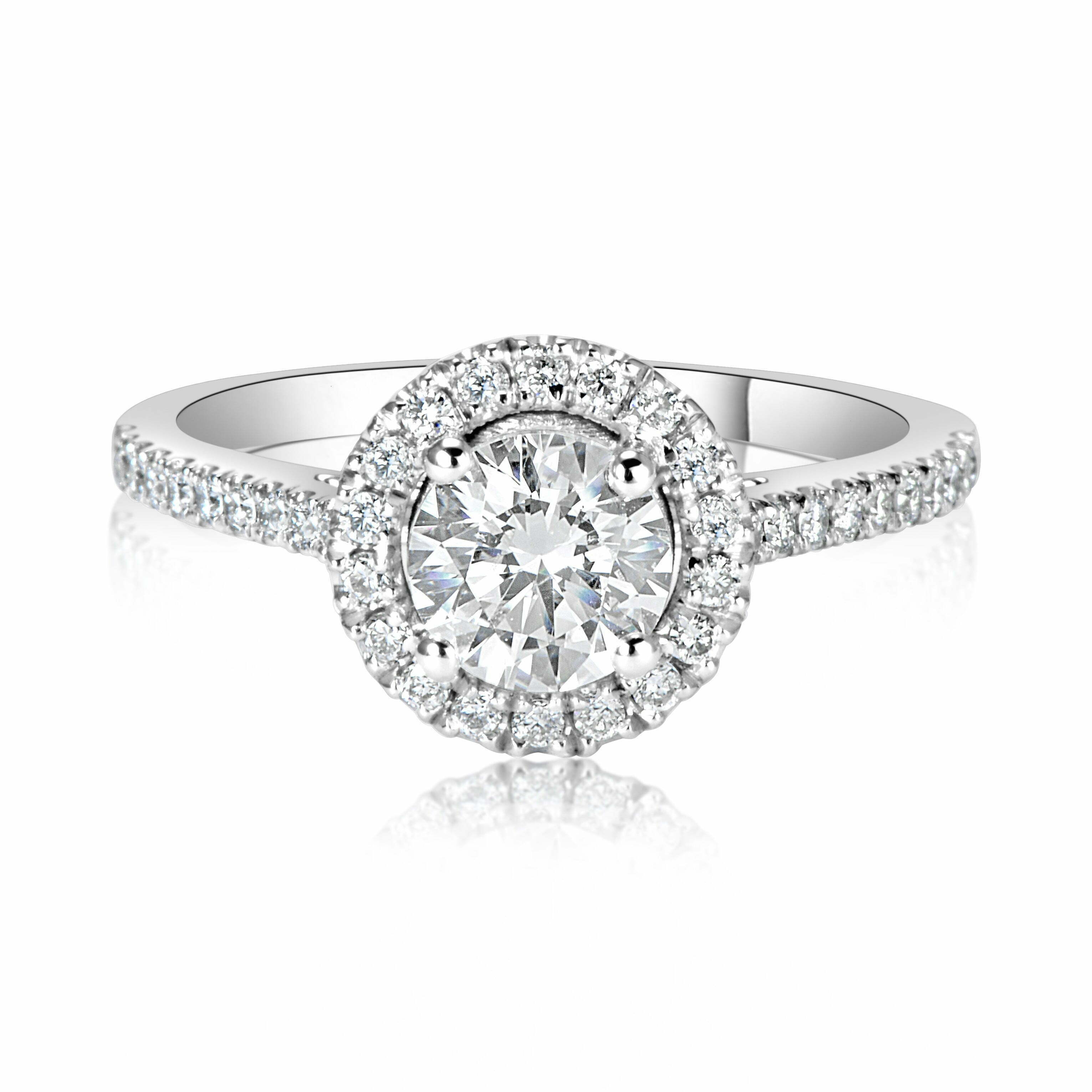 טבעת אירוסין יהלומים זהב לבן יוקרתית Valentina – ולנטינה