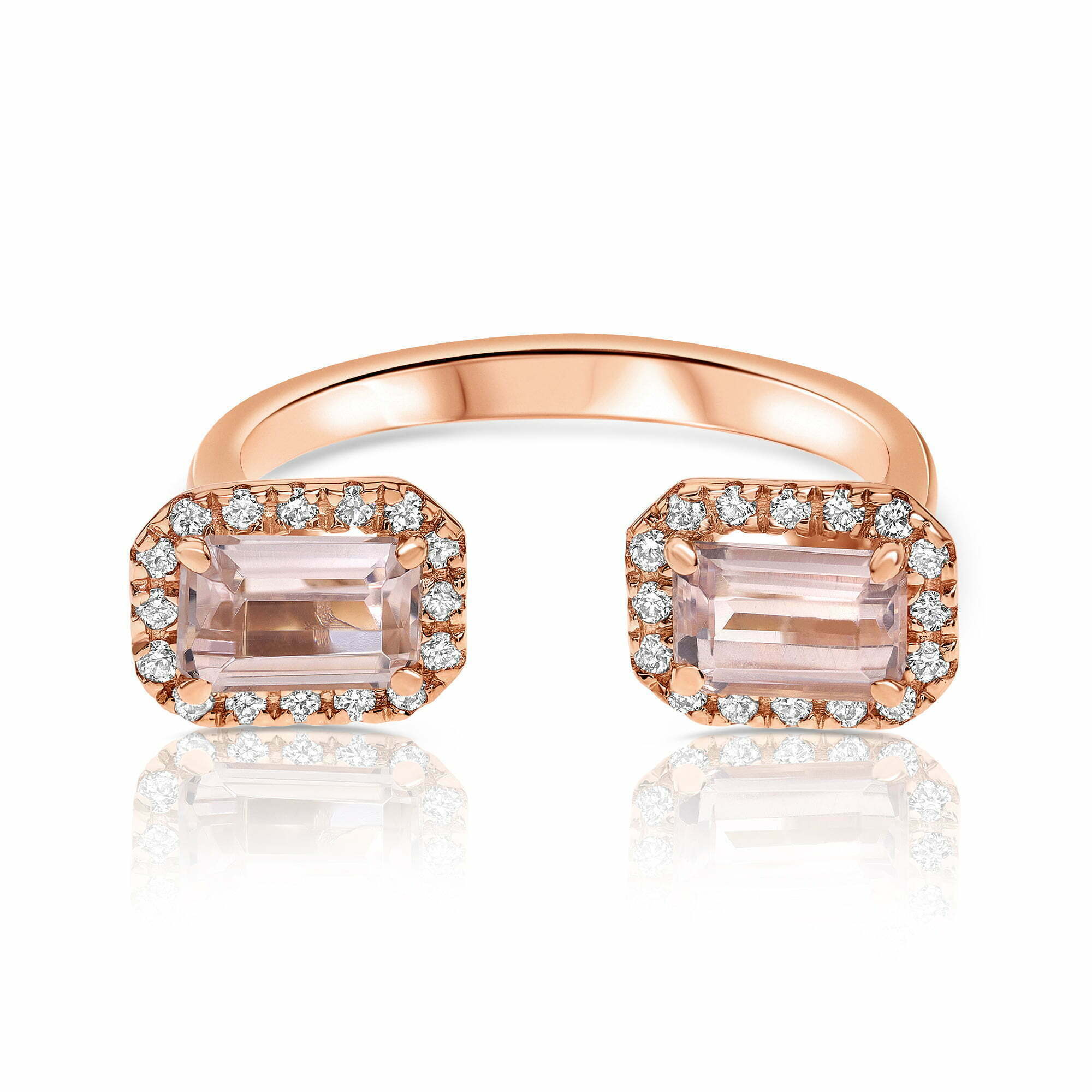 טבעת יהלומים ואבני חן מורגנייט Savannah סאוונה